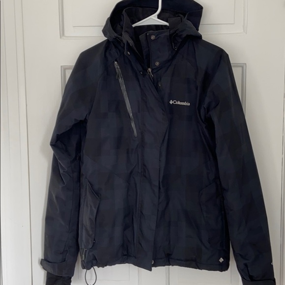 Columbia Omni heat black check ski coat - Picture 1 of 6